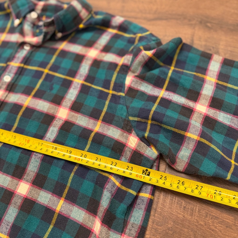 Polo Ralph Lauren Mens XL Plaid Flannel Button Down Shirt Teal Navy Pink Cotton - Picture 5 of 6